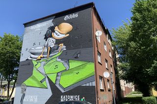 Szwedzki tworzy graffitti z postacią Szwedzika