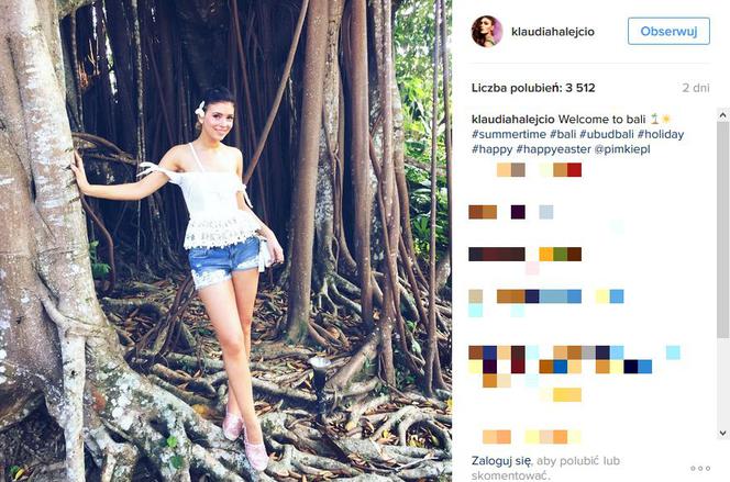 Klaudia Halejcio na wakacjach na Bali