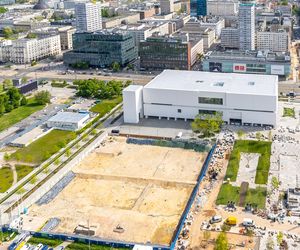 Plac Centralny w Warszawie pod koniec budowy