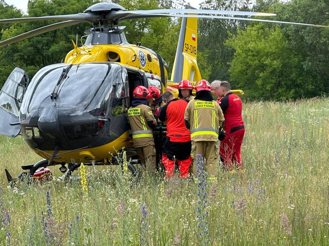 Dramat na Bielanach. Nastolatek wywrócił się na rowerze. W akcji śmigłowiec LPR