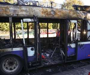 Pożar autobusu MPK w Krakowie