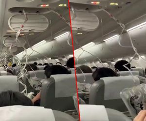 Samolot nagle zaczął spadać! Wideo pokazało, co działo się w środku