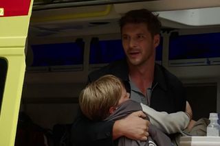 	M jak miłość odc. 1837. Marcin (Mikołaj Roznerski), Szymek (Staś Szczypiński)