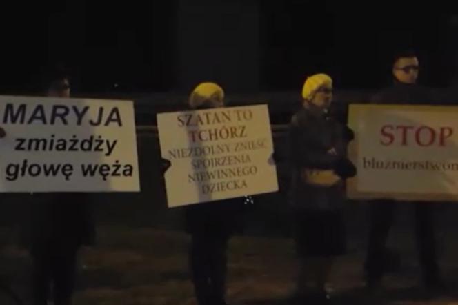Protest przed koncertem zespołu Behemoth w Gdańsku