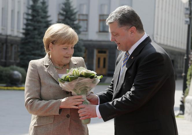 Angela Merkel i Petro Poroshenko w Kijowie 