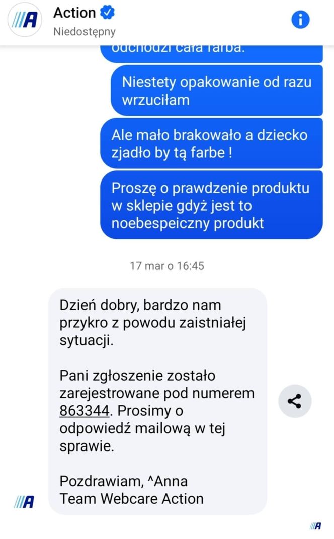 Zabawka z Action z odpryskującą farbą