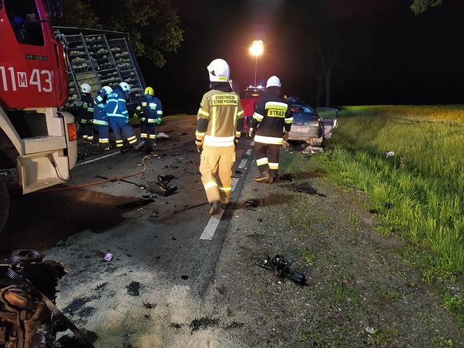Ujazdówek. Przerażające ZDJĘCIA z wypadku na DK nr 60! Nie żyje kierowca citroena, który uderzył w volvo