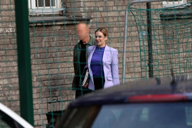 Marta Nawrocka zastosowała color blocking