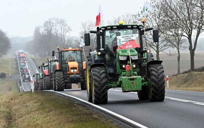 Protesty rolników na drogach województwa zachodniopomorskiego
