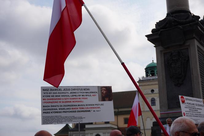 Protest katechetów w Warszawie 21.08.2024