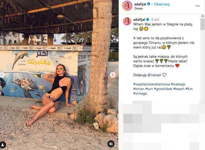 Ada Fijał na plaży