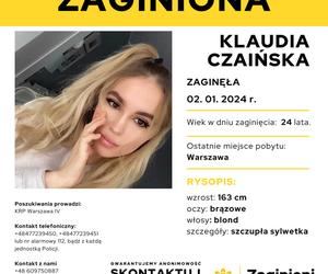 Pilne! Zaginęła Klaudia Czaińska. 24-latka wyszła z domu i przepadła bez wieści