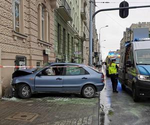 Wypadek na Placu Dąbrowskiego w Łodzi