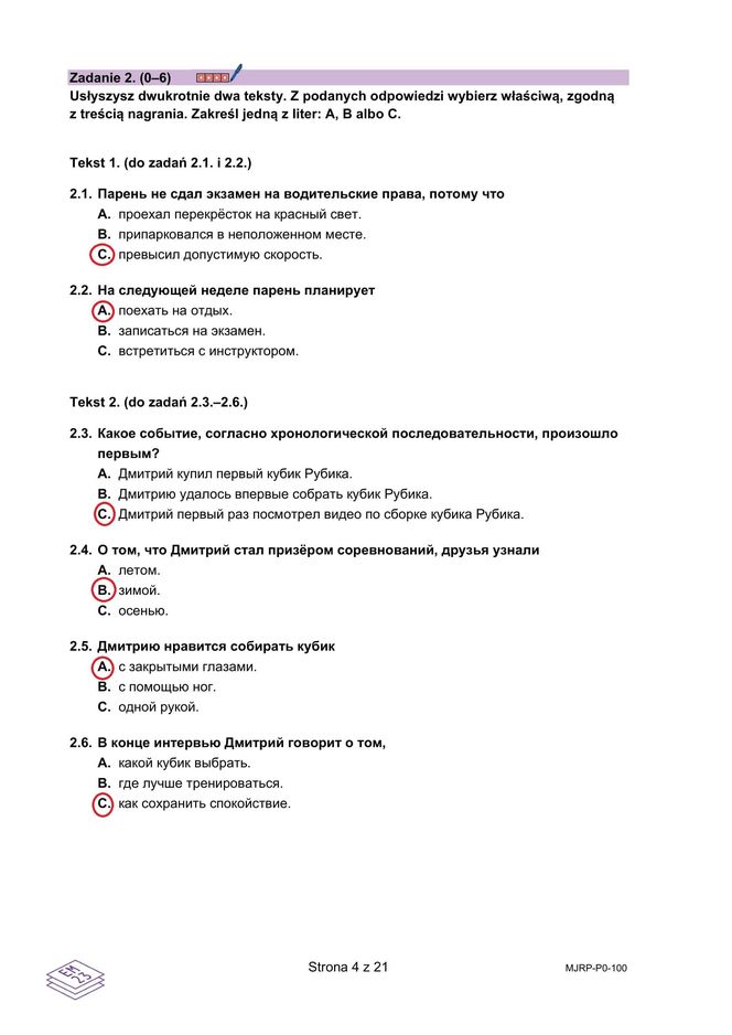 Matura 2025 rosyjski: ODPOWIEDZI do wszystkich zadań, gotowe rozwiązania matury z rosyjskiego - Formuła 2023 [7.05.2025]	