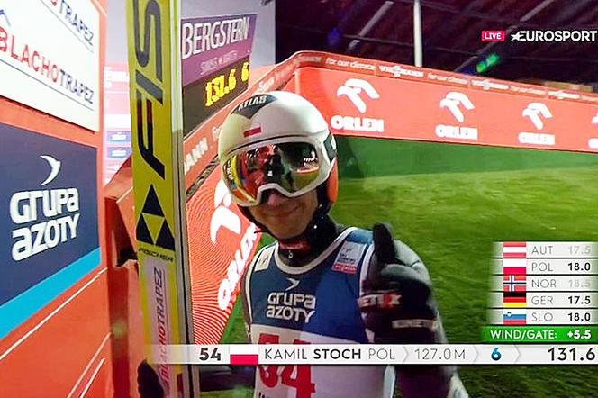Kamil Stoch w kwalifikacjach do turnieju w skokach narciarskich w Wiśle