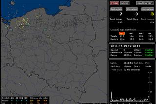 BURZE nad POLSKĄ 19.07.2012: NA ŻYWO - gdzie są i gdzie będą burze - MAPY, pogoda na czwartek, 19.07.2012