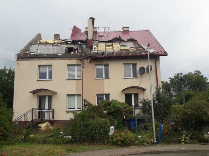 Zniszczenia w Niedomicach