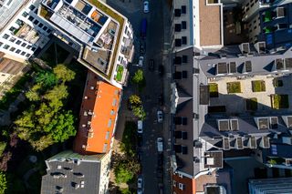 Kępa Mieszczańska we Wrocławiu - widok z drona