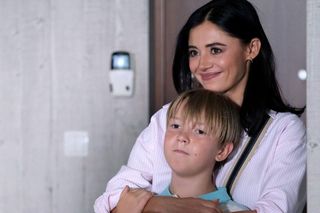 M jak miłość odc. 1838. Szymek (Staś Szczypiński), Iza (Adriana Kalska)