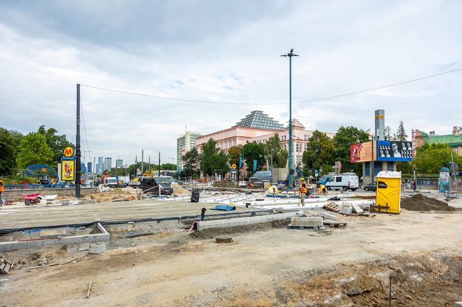 Budowa tramwaju na Rakowieckiej w Warszawie
