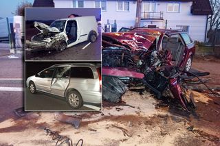 Dwaj kierowcy nie żyją, dwie osoby poszkodowane! Potężne zderzenie trzech aut. Horror na Dolnym Śląsku [AKTUALIZACJA]