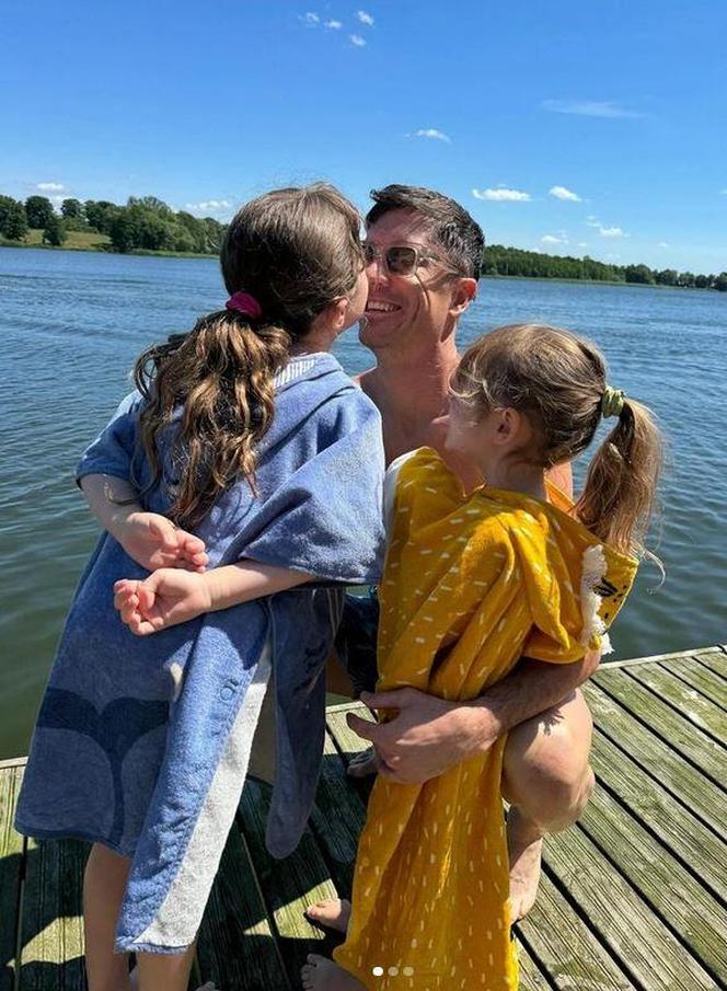 Robert Lewandowski wypoczywa z córkami po Euro 2024