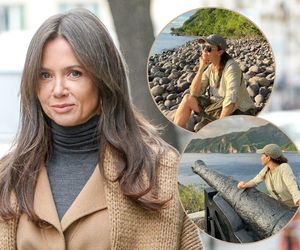 Kinga Rusin zwiedza rajską wyspę i rozmyśla nad dronami. Mrożące i abstrakcyjne zestawienie