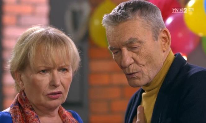 Barwy szczęścia odc. 2500. Stefan (Krzysztof Kiersznowski), Basia Grzelak (Sławomira Łozińska)
