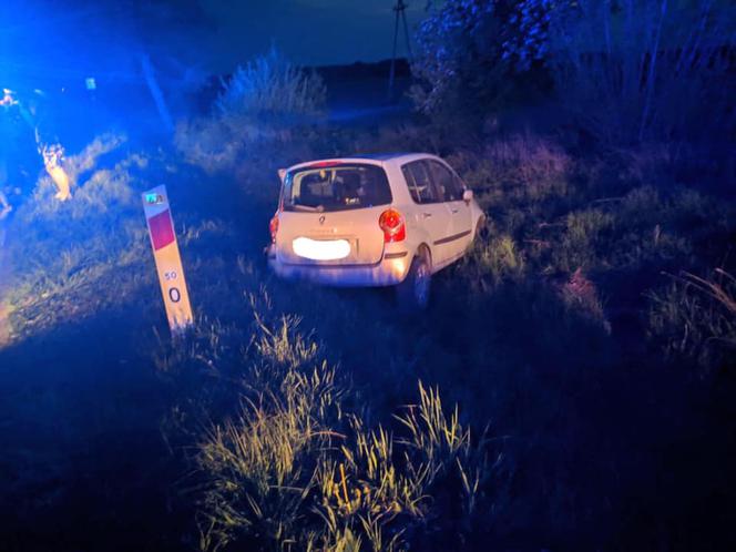 Knyszyn-Zamek: Kierowca renault miał 4 promile. Skończył w rowie