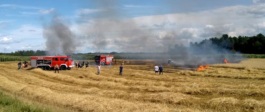 Bolesty. Żniwa w pełni, a kombajn stanął w ogniu! Dramat rolników z podlaskiego