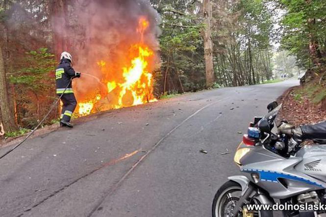 Groźny wypadek pod Jelenią Górą