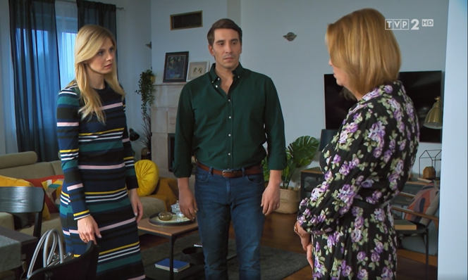 Barwy szczęścia, odc. 2605: Iwona (Izabela Zwierzyńska), Kępski (Jakub Sokołowski), Wanda (Maja Berełkowska)