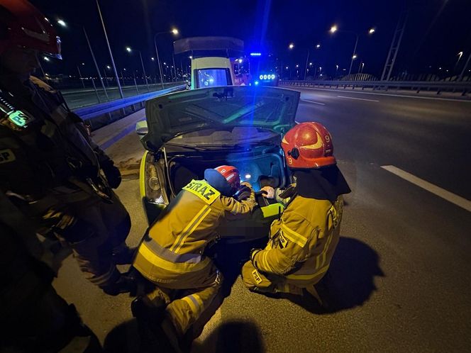 Warszawa: Pożar Lamborghini na S79. Luksusowe auto spłonęło