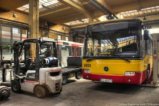 Najstarsza zajezdnia tramwajowa w Łodzi sfotografowana przez Radka Stępnia z Urban Explorers Łódź