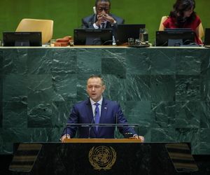 Prezydent RP Karol Nawrocki podczas 80. sesji ONZ w USA