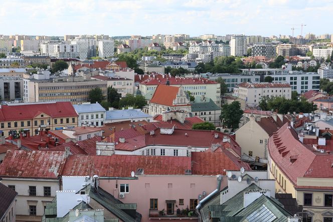 Panorama Lublina z najwyższego punktu widokowego w mieście - Wieży Trynitarskiej
