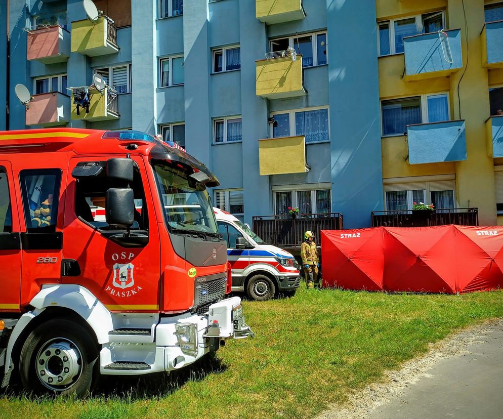 Wypadł z balkonu na czwartym piętrze. Zginął na miejscu