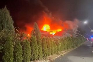 Pożar magazynu farb i lakierów przy ulicy Witosa w Kielcach