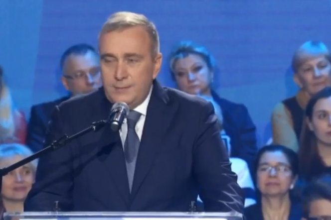 Grzegorz Schetyna na konwencji PO