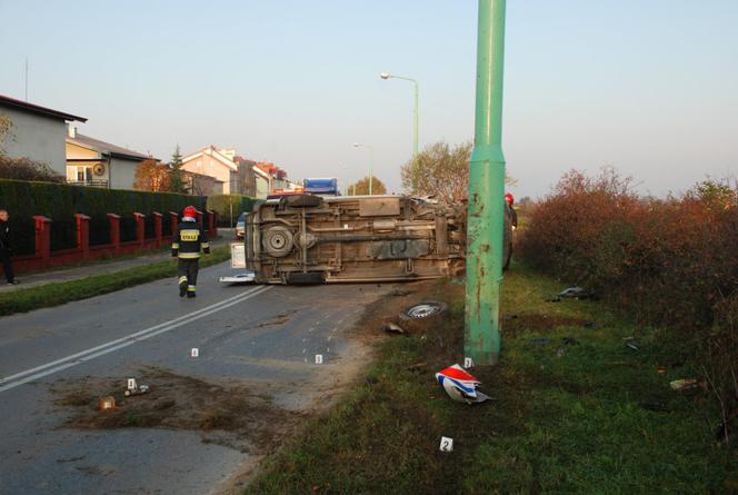 Wypadek z udziałem karetki na Podkarpaciu