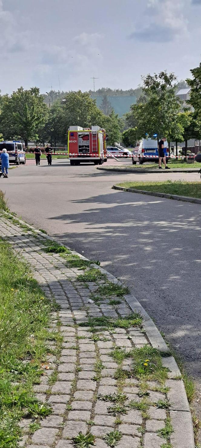 Pożar w domu parafialnym przy kościele bł. Karoliny w Tychach