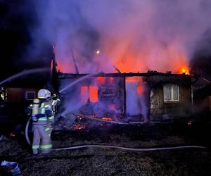 Pożar domu w Sieteszy.