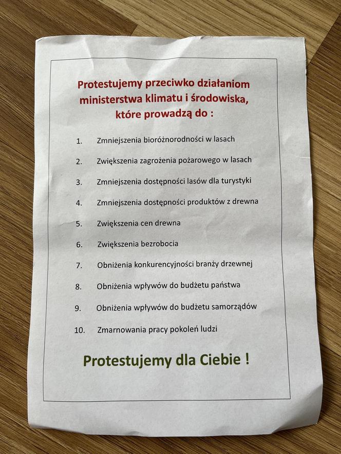 Protest leśników Szczecin 2024 