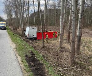 Czermna. Dostawcze IVECO roztrzaskało się na drzewie. Nie żyje kierowca