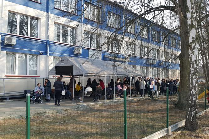 Punkt rejestracji uchodźców w Bydgoszczy