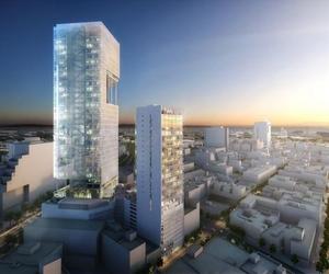 Reforma Towers projektu Richard Meier & Partners. Widok od zachodu
