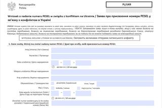 PESEL dla obywateli Ukrainy od miesiąca