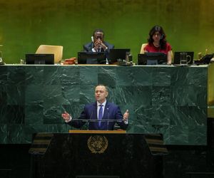 Prezydent RP Karol Nawrocki podczas 80. sesji ONZ w USA