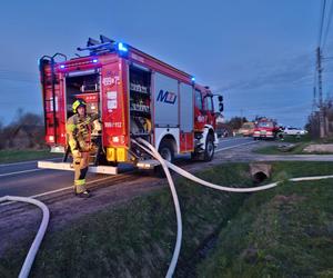 Pożar zakładu stolarskiego w Parszowie 30-03