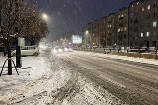 Trudne warunki drogowe w Warszawie